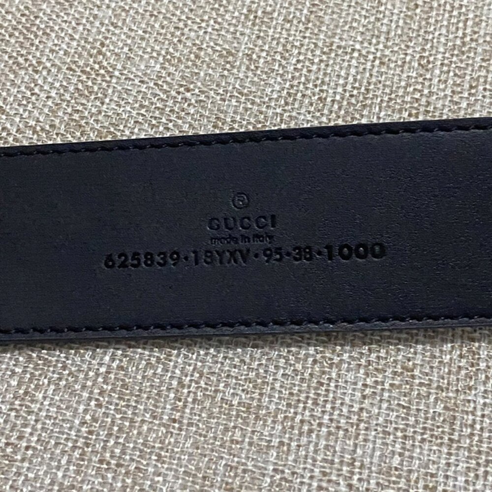 Gucci Classic Beige And Brown Gg Monogram Canvas Belt With A Gold Double G Metal - Picture 8 of 8